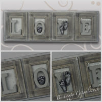 Handabdruck & Babyfussabdruck Love silber Design
